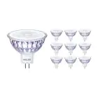 Mehrfachpackung 10x Philips Master Value LED Spot GU5.3 MR16 5.8W 450lm 36D - 927 Extra Warmweiß | Höchste Farbwiedergabe - Dimmbar - Ersatz für 35W